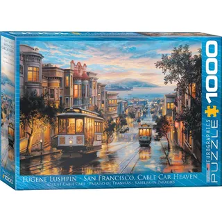 Eurographics 1000 Teile - San Francisco Kabelbahn Himmel