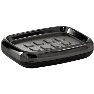 Gedy Nikita Seifenschale, Rostfreier Edelstahl, anthrazit, 10x13x2,5