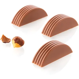 Silikomart |Riga-P, Tritan Schokoladenform, 24 Kavitäten, Packung mit 10 Formen, Maße 47,8 x 15 mm h 16 mm Volumen 10 x 26 ml Tot. 192 ml