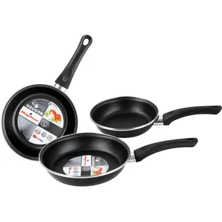 Set 3 Bratpfannen 18-20-24cm, Induktion, PFOA-Free Antihaftbeschichtung  Magefes