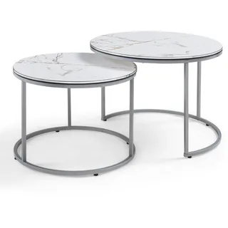 [en.casa] COUCHTISCH Set ’Skagen’ 2-teilig 70/70/50