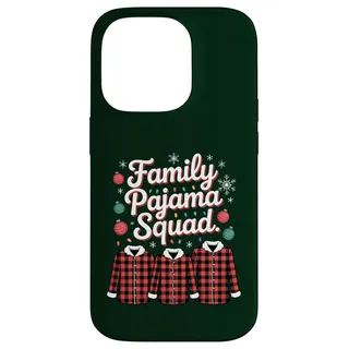 Hülle für iPhone 14 Pro Familien-Pyjama Squad Weihnachten passend