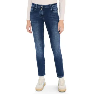 Cecil Jeans im Slim Fit mid Blue Used wash 34