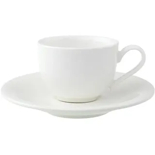 Villeroy & Boch Espressotasse mit Untertasse 0,05 l Weiß