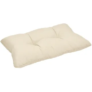 Beautissu Sitzkissen 70 x 40 x 12 cm beige kariert 1 St.