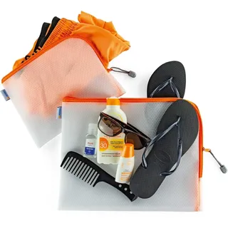 Herma Reißverschlussbeutel DIN A5+ transparent/orange, 1 St.