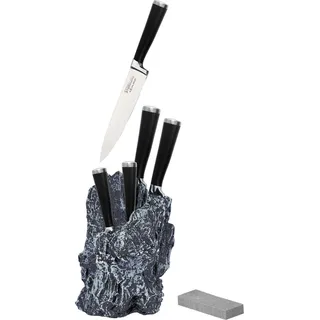STONELINE® Edelstahl Messer Set 5-teilig mit Messerblock | Excalibur®