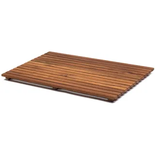 AsinoX TEK4A5070 Duschmatte aus Teakholz, Rechteck, 70 cm