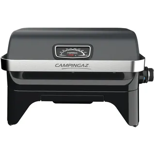 CAMPINGAZ Attitude2go Gasgrill, Gas-Tischgrill mit Deckel, tragbarer Balkongrill, Campinggrill, mit Thermometer und Gusseisen-Grillrost, Betrieb mit handelsüblichen Gasflaschen