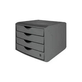 helit Schubladenbox the green chameleon  grau H6429582, DIN A4 mit 4 Schubladen, 1 St.