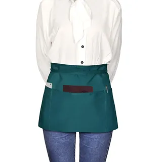 Viedouce 3 Pack Schürze,Wasserdicht Kurze Taille Kochschürze mit 3 Taschen, Küchenschürze,Grillschürze,Küchenschürze für Frauen Männer Restaurant Server Chef Kellnerin Kellner Barista