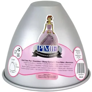 PME DOLL06 Kleine Puppe Kuchenform, 115x136x42 mm, Silber