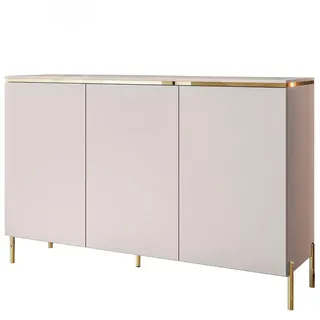 lookway AURORA II Dreitürige Kommode 0 x 0 x 0 cm Beige / Gold