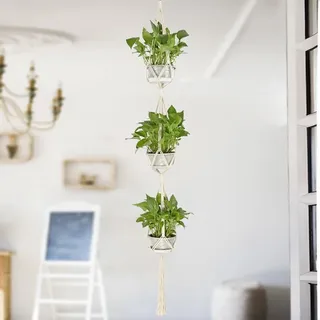 Blumenkastenhalter Hängender Seilkorb für Blumentopf für Innen Garten detachee