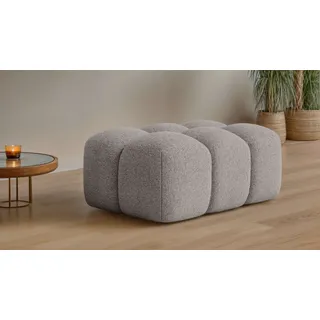 OTTO home Hocker KALLIE Polyester 90 x 44 x 60 cm Grau