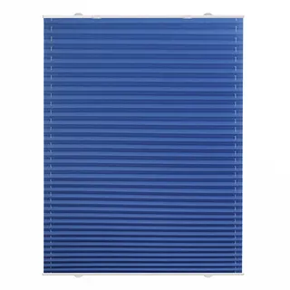 Lichtblick ORIGINAL Plissee »Haftfix« Lichtschutz ohne Bohren verspannt Crush-Optik, mit Saugnapf, blau