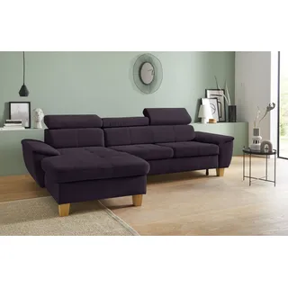 exxpo - sofa fashion Eckcouch Mikrofaser 2-Sitzer Lila
