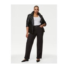 Womens M&S Collection Jeans mit weitem Bein - Black, Black, 18-REG