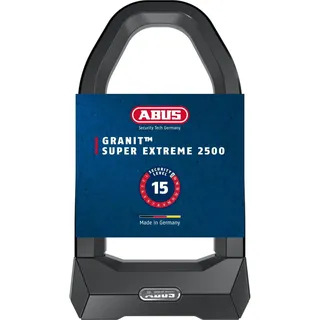 ABUS 2500/165HB230 Granit Super Extreme Schwarz Bügelschloss inkl. USH 2500 Halterung