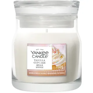 Yankee Candle Signature Kleine Duftkerze im Glas | Vanilla Cupcake Kerze | Wachsmischung auf pflanzlicher Basis | Perfekte Geschenke für Frauen