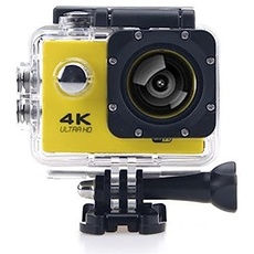 ZHUTA Action Kamera 4K HD 2.0 Zoll Bildschirm Unterwasserkamera,8MP WIFI/30m wasserdichte Sports Kamera mit Zubehör Kits,für Schwimmen Tauchen Fahrrad Motorrad usw(Gelb)