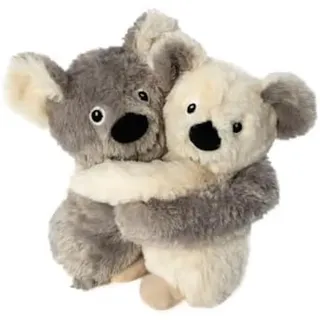 Habibi Premium Wärmekissen/Stofftier f. Kinder+Erwachsene – 1960 Hugys Koala Papa (grau) + Kind (creme), Kuschelfreunde 2er Set, herausnehmbare Hirsefüllung, zum Erwärmen i.d. Mikrowelle/Backofen