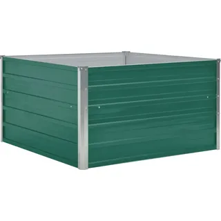 vidaXL Hochbeet 100 x 100 x 45 cm Verzinkter Stahl Grün - Grün