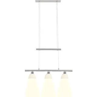 Brilliant Lampe Tonja LED Pendelleuchte 3flg chrom/weiß | 3x 5W LED integriert (COB), (285lm, 3000K) | Höhenverstellbar durch Gegengewicht