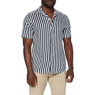 ONLY & SONS Herren Onswayne Striped Viscose Shirt Noos Freizeithemd, Dress Blues, L EU