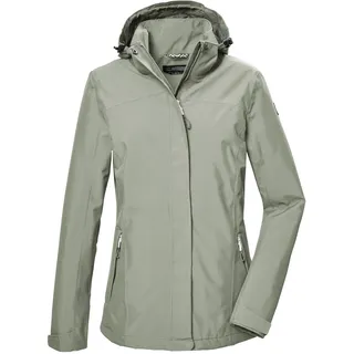 KILLTEC Damen Funktionsjacke/Regenjacke mit abzippbarer Kapuze KOS 26 WMN JCKT, helles salbei, 44,