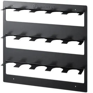 Ankerkraut 15er Gewürz-Regal, Gewürz-Organizer aus Metall, original passend für 15x Gewürzgläser, einfache Montage inkl. 4x Dübel und Schrauben, Made in Germany