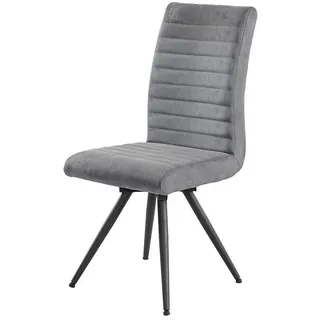 Jockenhöfer Esszimmerstuhl Hannes Mikrofaser grau 4er Set