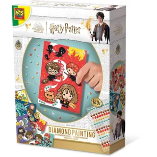 SES Creative 09342 Harry Potter Diamond Painting für Kinder, inklusive 180 Diamant-Punkt-Aufklebern und 5 Harry Potter-Mosaikkarten