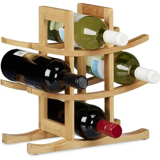 Relaxdays Weinregal 30 x 30 x 14,5 cm Braun