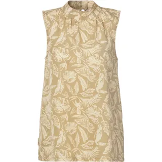 Neckholdertop RAGWEAR "ANGYC PRINT TOP ORG", Damen, Gr. S (36), beige (sand), Single Jersey, Obermaterial: 100% Lyocell, gemustert, Neckholder, Tops Neckholdertop, mit Neckholder Ausschnitt im Relax Fit
