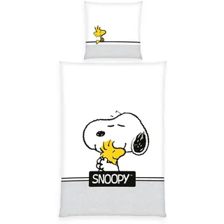 Herding Snoopy Bettwäsche-Set Classic Grey, 135×200 cm, Renforcé