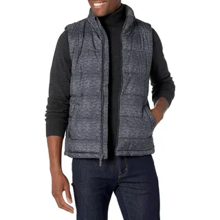 Amazon Essentials Herren Mittelschwere Isolierte Daunenweste Mit Fleecefutter, Dunkelgrau Meliert, XXL