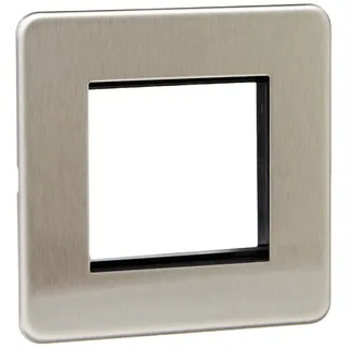 Knightsbridge SF2GBC Schraubenlose Frontplatte, gebürstetes Chrom, Modular 2G