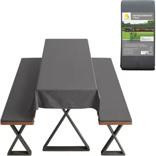 Spetebo Bankauflage 240 x 70 x 25 cm anthrazit 3-tlg.