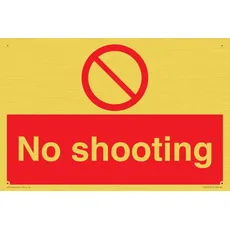 Schild mit Aufschrift "No Shooting", 300 x 200 mm, A4L