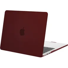 MOSISO Hülle Kompatibel mit MacBook Air 13,6 Zoll 2024 2023 2022 M3 A3113 A2681 M2 Chip mit Liquid Retina Display Touch ID,Schützend Plastik Hartschale Schutzhülle Case, Burgunder