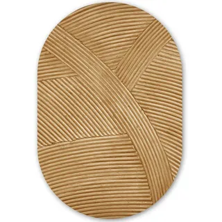 MuchoWow Wandbild Struktur - Natur - Kunst - Rattan 60x90 cm , Naturfarben , Kunststoff , Oval , 60x90 cm , einfache und schnelle Anbringung , Bilder & Rahmen, Bilderrahmen, Bilderrahmen & Fotorahmen