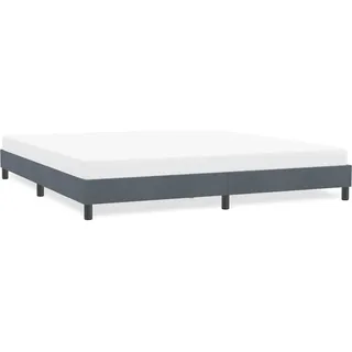 vidaXL Bettgestell ohne Matratze Dunkelgrau 180x220 cm Samt - Grau