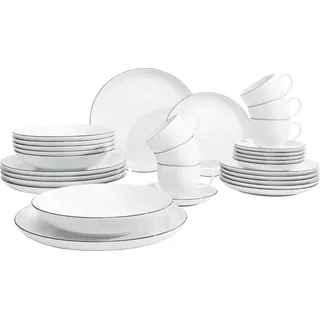 SELTMANN WEIDEN Lido Kombiservice 30-tlg. schwarz/weiß