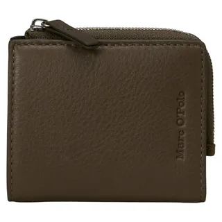 Marc O'Polo Leder Geldbörse Manuel Combi Wallet Dark Nickle braun - Braun