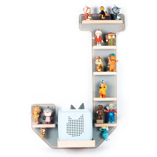 BOARTI Kinderregal BOARTI Buchstabe J 37 x 37 cm Holz grau