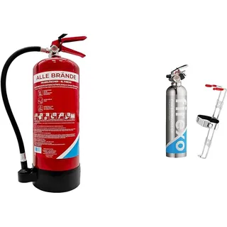 Firexo Feuerlöscher (6 Liter) – Alle Feuerarten – Mehrzweck-Feuerlöscher & Klein Feuerlöscher (500ml) - Pulverlöscher für Haushalt