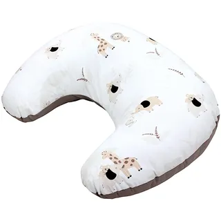 TupTam Baby Stillkissen Klein mit Baumwoll-Bezug, Farbe: Savanne Beige/Dunkelbeige