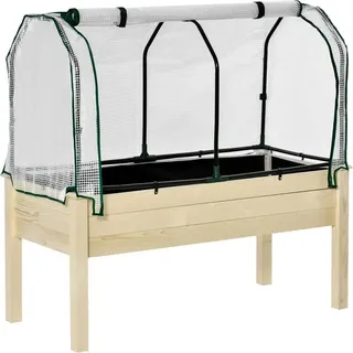 Hochbeet/Pflanzkasten - Holz - 121x55x117 cm - Mit Abdeckung - Selbstmontage