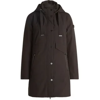 Outdoorjacke BETTY BARCLAY "Outdoorjacke mit abnehmbarer Kapuze", Damen, Gr. 46, grün (dunkelgrün), Obermaterial: 88% Polyester PES. 12% Elasthan EL., Jacken Outdoorjacke